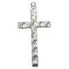 Pendant, Zinc Alloy Jewelry Findings, Lead-free, Cross 29x55mm, Sold by bag 