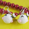 Handmade Fimo Earring, Bead size:10-15mm, Sold by Dozen 