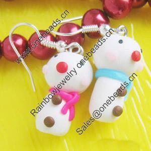 Handmade Fimo Earring, Bead size:10-15mm, Sold by Dozen 