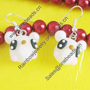 Handmade Fimo Earring, Bead size:10-15mm, Sold by Dozen 