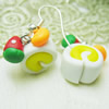 Handmade Fimo Earring, Bead size:10-15mm, Sold by Dozen 