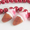 Handmade Fimo Earring, Bead size:10-15mm, Sold by Dozen 