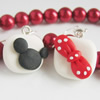 Handmade Fimo Earring, Bead size:10-15mm, Sold by Dozen 