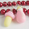 Handmade Fimo Earring, Bead size:10-15mm, Sold by Dozen 