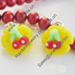 Handmade Fimo Earring, Bead size:10-15mm, Sold by Dozen 