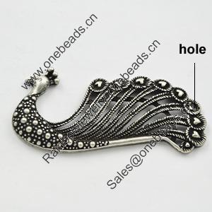 Pendant, Zinc Alloy Jewelry Findings, Lead-free, Animal 64x29mm, Sold by PC