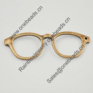 Pendant, Zinc Alloy Jewelry Findings, Lead-free, Optical frames 58x20mm, Sold by PC