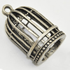 Pendant, Zinc Alloy Jewelry Findings, Lead-free, Birdcage 33x21mm, Sold by PC