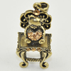 Zinc Alloy Charm/Pendant with Crystal, Lead-free, 43x19mm, Sold by PC