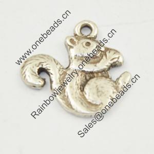 Pendant, Zinc Alloy Jewelry Findings, Lead-free, Animal 14x14mm, Sold by Bag