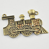 Zinc Alloy Charm/Pendant with Crystal, Lead-free, Train 47x31mm, Sold by PC