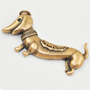 Pendant, Zinc Alloy Jewelry Findings, Lead-free, Animal 52x25mm, Sold by PC