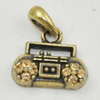 Zinc Alloy Charm/Pendant with Crystal, Lead-free, Chair 20x8mm, Sold by PC