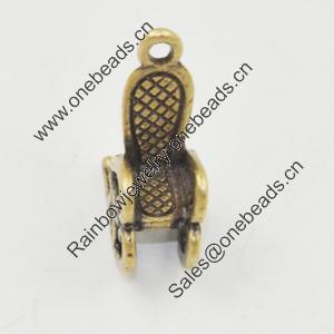 Pendant, Zinc Alloy Jewelry Findings, Lead-free, Chair 28x13mm, Sold by Bag