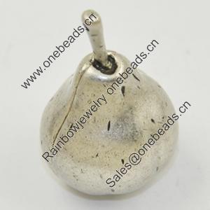 Pendant, Zinc Alloy Jewelry Findings, Lead-free, Fruit 41x25mm, Sold by PC