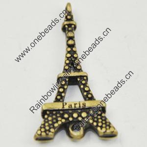 Zinc Alloy Connector, Jewelry findings, Lead-free, Tower 30x16mm, Sold by Bag
