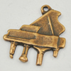 Pendant, Zinc Alloy Jewelry Findings, Lead-free, Piano  16x17mm, Sold by Bag