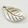 Pendant, Zinc Alloy Jewelry Findings, Lead-free, Leaf 18x11mm, Sold by Bag