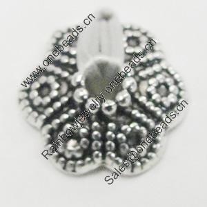 Bead Caps, Zinc Alloy Jewelry Findings, Lead-free, 12x13mm, Sold by Bag