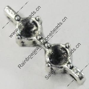 Connector settings, Zinc Alloy Jewelry Findings, Lead-free, 6x20mm, Sold by Bag