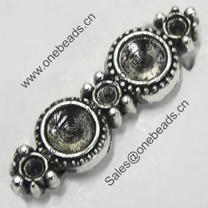 Connector settings, Zinc Alloy Jewelry Findings, Lead-free, 8x28mm, Sold by Bag