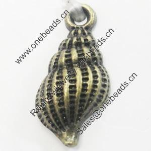 Pendant/Charm, Zinc Alloy Jewelry Findings, Lead-free, Animal 9x19mm, Sold by Bag