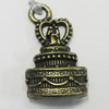 Pendant/Charm, Zinc Alloy Jewelry Findings, Lead-free, Tower 13x22mm, Sold by Bag