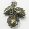 Pendant/Charm, Zinc Alloy Jewelry Findings, Lead-free, Fruit 14x20mm, Sold by Bag