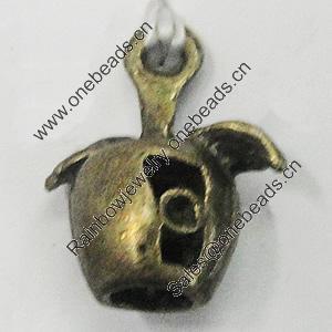 Pendant/Charm, Zinc Alloy Jewelry Findings, Lead-free, Fruit 15x18mm, Sold by Bag