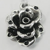 Pendant/Charm, Zinc Alloy Jewelry Findings, Lead-free,Flower 15mm, Sold by Bag