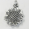 Pendant/Charm, Zinc Alloy Jewelry Findings, Lead-free, Flower 12mm, Sold by Bag