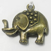 Pendant/Charm, Zinc Alloy Jewelry Findings, Lead-free, Animal 24x22mm, Sold by Bag