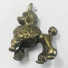 Pendant/Charm, Zinc Alloy Jewelry Findings, Lead-free, Animal 16x24mm, Sold by Bag