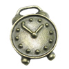 Pendant/Charm, Zinc Alloy Jewelry Findings, Lead-free, Alarm clock 16x22mm, Sold by Bag