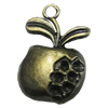 Pendant/Charm, Zinc Alloy Jewelry Findings, Lead-free, Fruit 13x20mm, Sold by Bag
