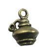 Pendant/Charm, Zinc Alloy Jewelry Findings, Lead-free, Teapot 10x12mm, Sold by Bag
