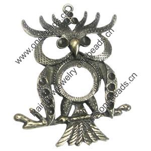 Zinc Alloy Pendant settings, Lead-free, Outside diameter:47x70mm, Interior diameter:20mm, Sold by PC