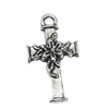 Pendant/Charm, Zinc Alloy Jewelry Findings, Lead-free, Cross 11x20mm, Sold by Bag