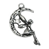 Pendant/Charm, Zinc Alloy Jewelry Findings, Lead-free, 15x25mm, Sold by Bag