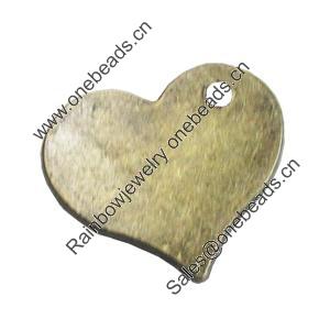 Pendant/Charm, Zinc Alloy Jewelry Findings, Lead-free, Heart 22x20mm, Sold by Bag