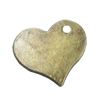 Pendant/Charm, Zinc Alloy Jewelry Findings, Lead-free, Heart 22x20mm, Sold by Bag