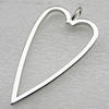 Zinc alloy Jewelry Pendant/Charm, silve color Nickel-free & Lead-free A Grade 36x65mm, Sold by PC ( Stock:378pcs )