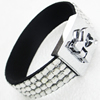 Handmade bracelet, line-up crystal with zinc alloy clasp,Nickel-free & Lead-free, 7.5-inch, Sold by Strand ( stock:22strands )