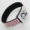 Handmade bracelet, line-up crystal with zinc alloy clasp,Nickel-free & Lead-free, 7.5-inch, Sold by Strand ( stock:5strands )