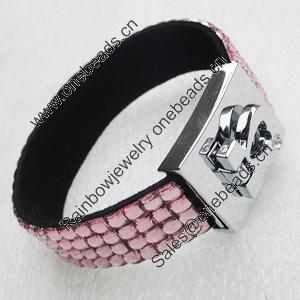 Handmade bracelet, line-up crystal with zinc alloy clasp,Nickel-free & Lead-free, 7.5-inch, Sold by Strand ( stock:5strands )