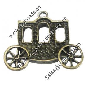 Pendant/Charm, Zinc Alloy Jewelry Findings, Lead-free, Car 30x27mm, Sold by Bag