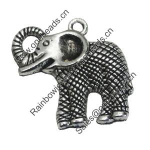 Pendant/Charm, Zinc Alloy Jewelry Findings, Lead-free, Animal 25x25mm, Sold by Bag