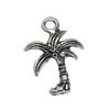 Pendant/Charm, Zinc Alloy Jewelry Findings, Lead-free, Plant 15x22mm, Sold by Bag