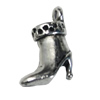 Pendant/Charm, Zinc Alloy Jewelry Findings, Lead-free, Shoes 12x19mm, Sold by Bag