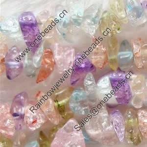 Natural crack crystal beads, chips, 10x4mm, Sold per 16-inch Strand